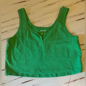 Wild Fable Green Cropped Tank, Size large